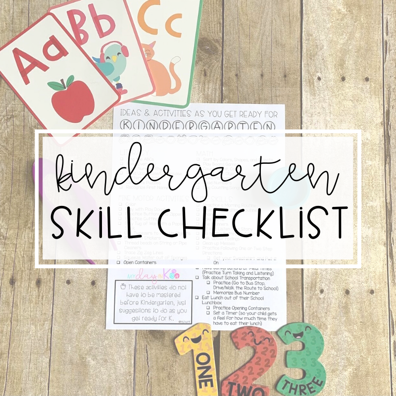 Kindergarten Skills Checklist: Getting Ready for Kindergarten