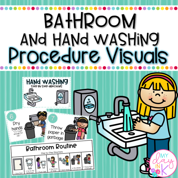 Bathroom and Hand Washing Procedure Visuals - My Day in K