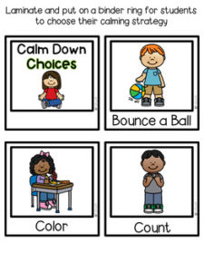 Calm Down Visuals and Strategies - My Day in K