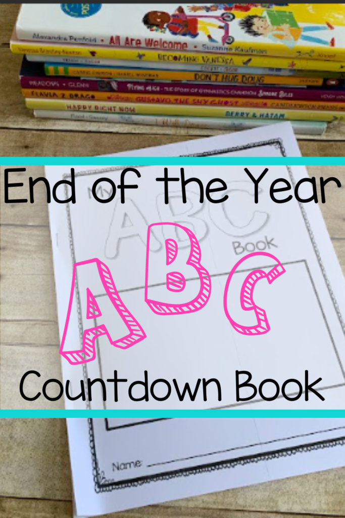 end of the year countdown. ABC book pin