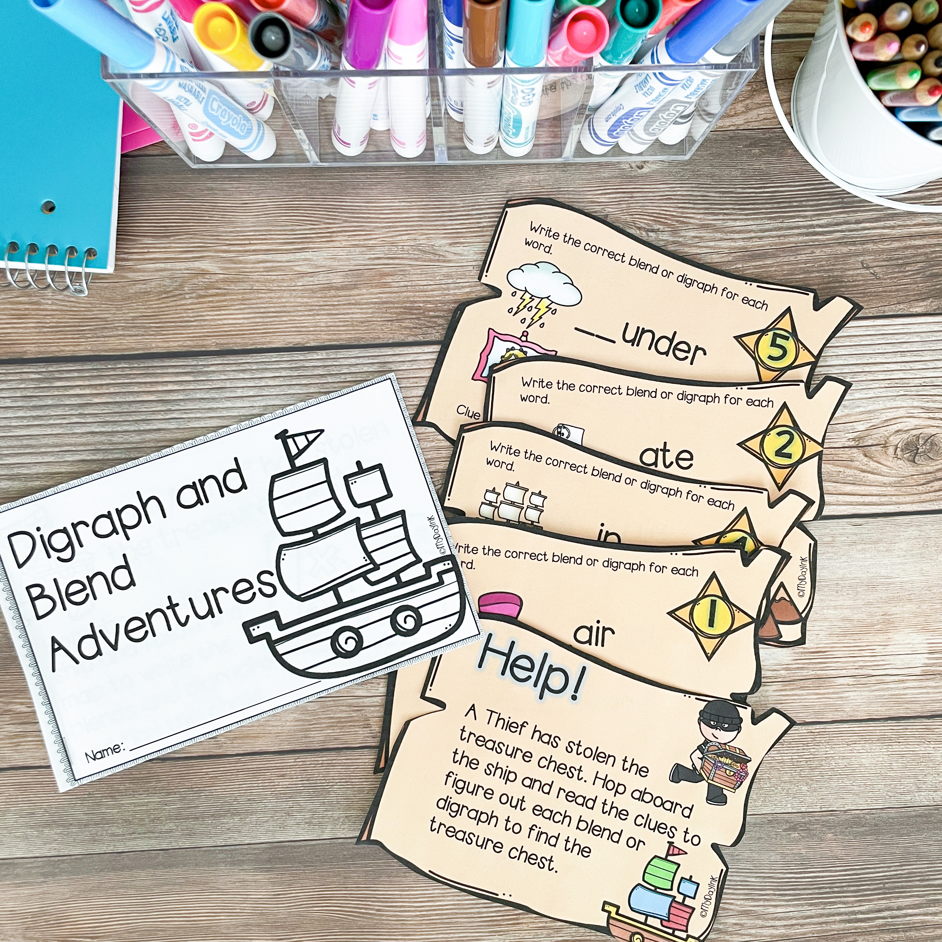 digraphs and blends adventure cards