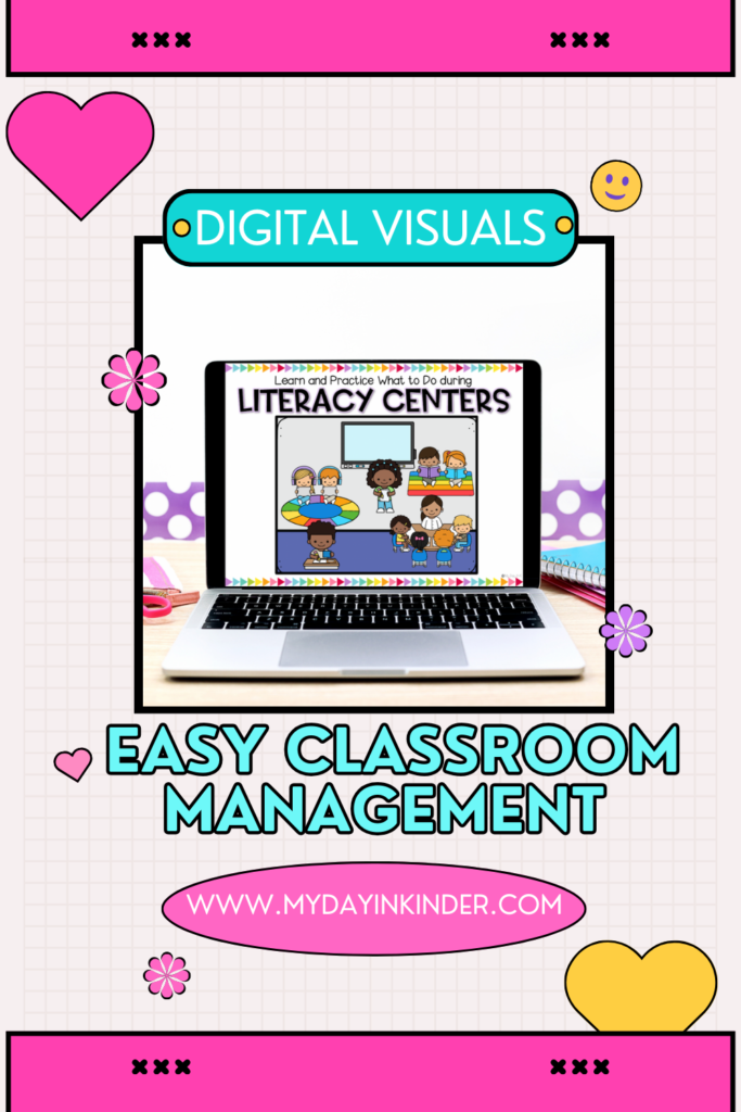 literacy visuals-kindergarten centers-pin 
