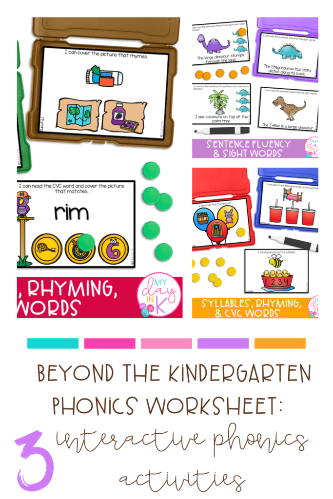 kindergarten phonics worksheet pin 