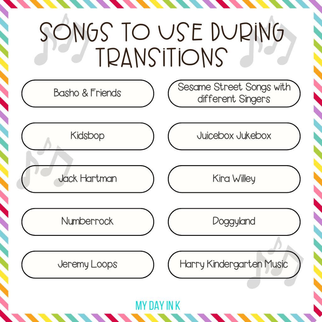 music for classroom transitions examples