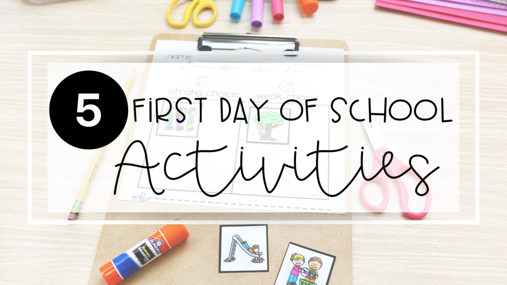 first day of school activities for teachers feature image