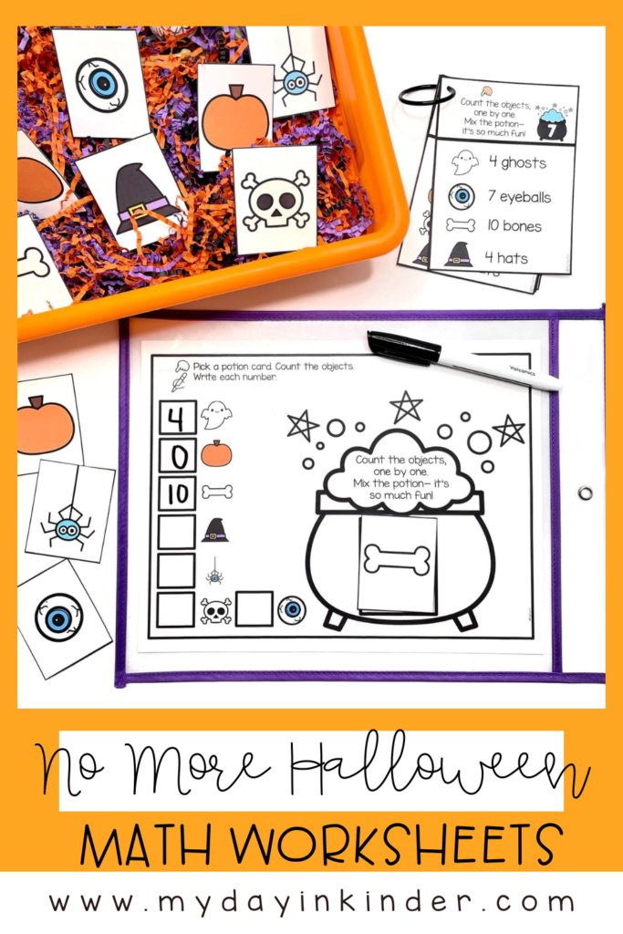 no more halloween worksheets pin #1