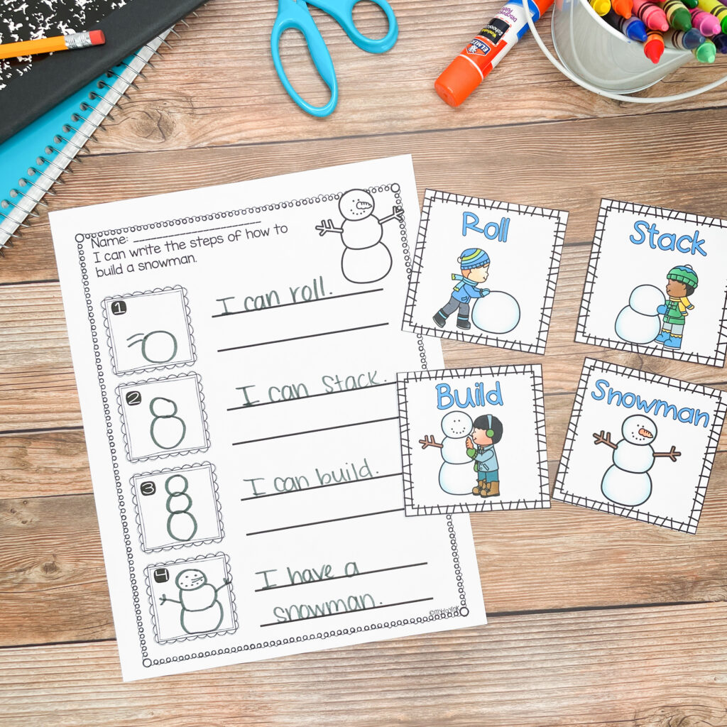 build a snowman printables- order cards and writing paper