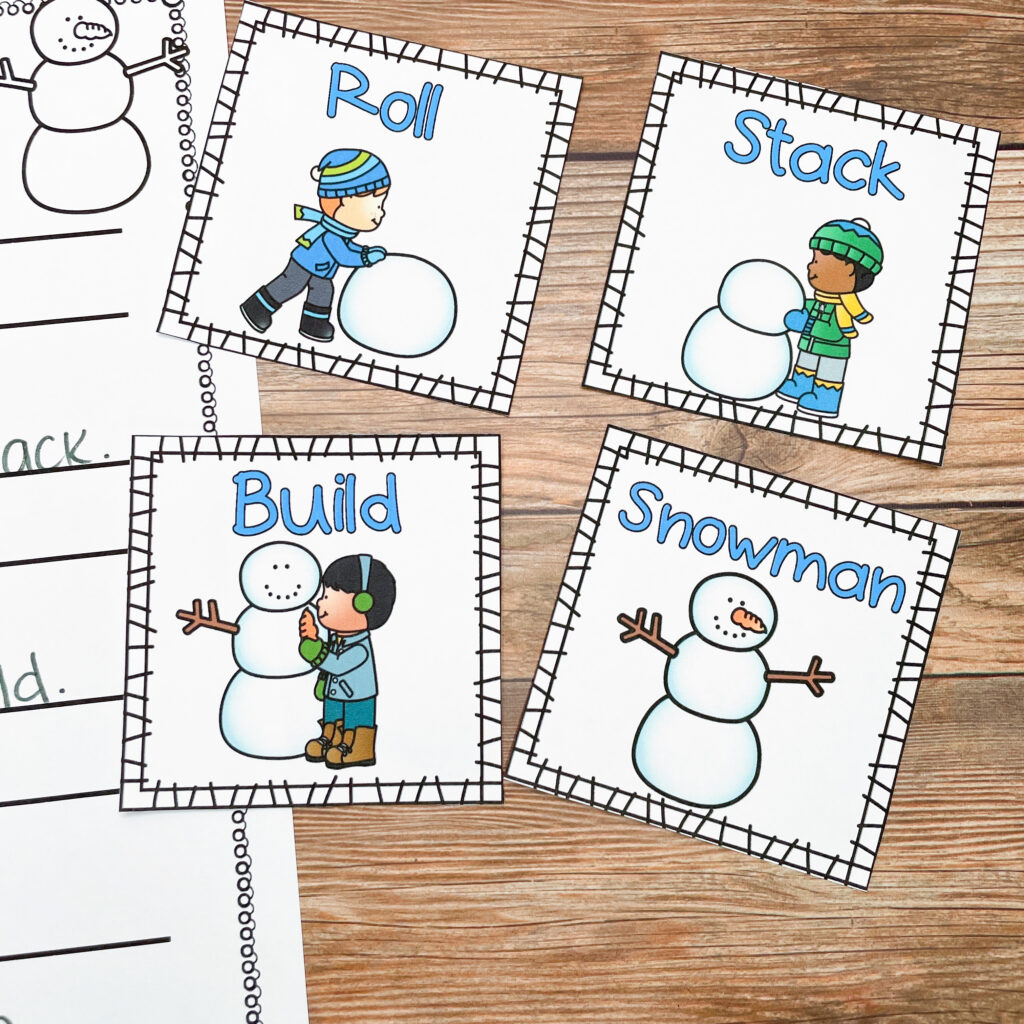 build a snowman printables- order cards