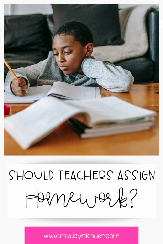 should teachers assign homework pin image