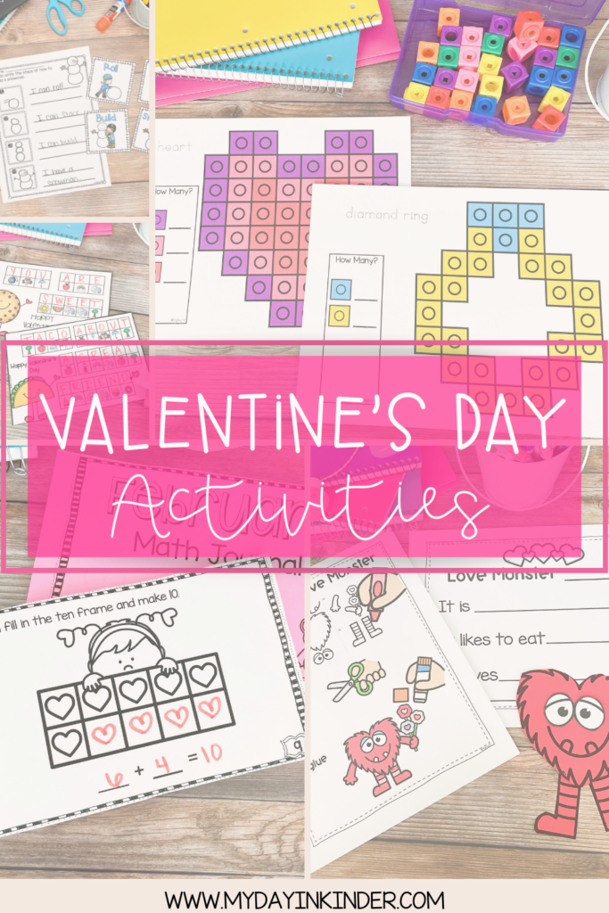 valentine's day activities for elementary students pin image