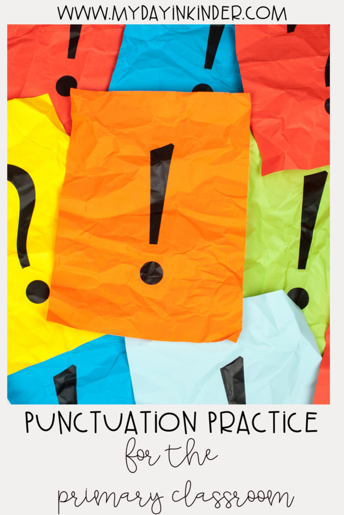 end punctuation worksheet pin image