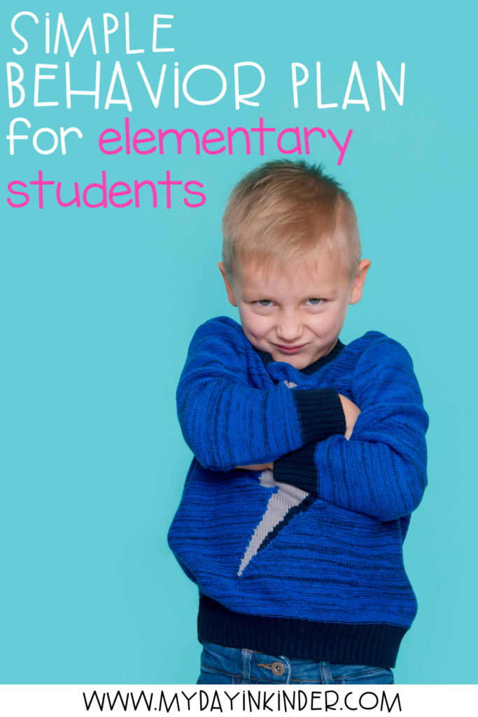 Behavior Plan for Elementary Students pin image