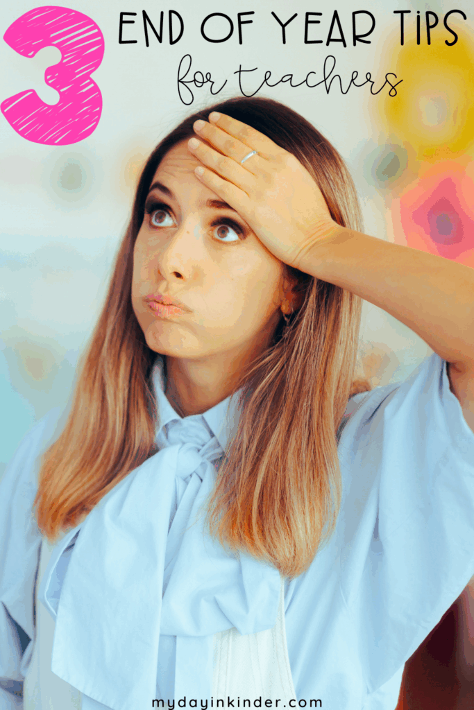end of year teacher tips pin image