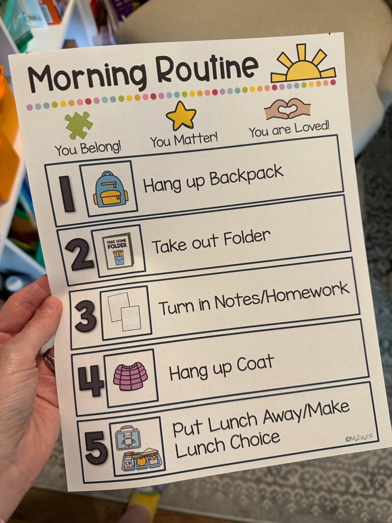 morning routine poster