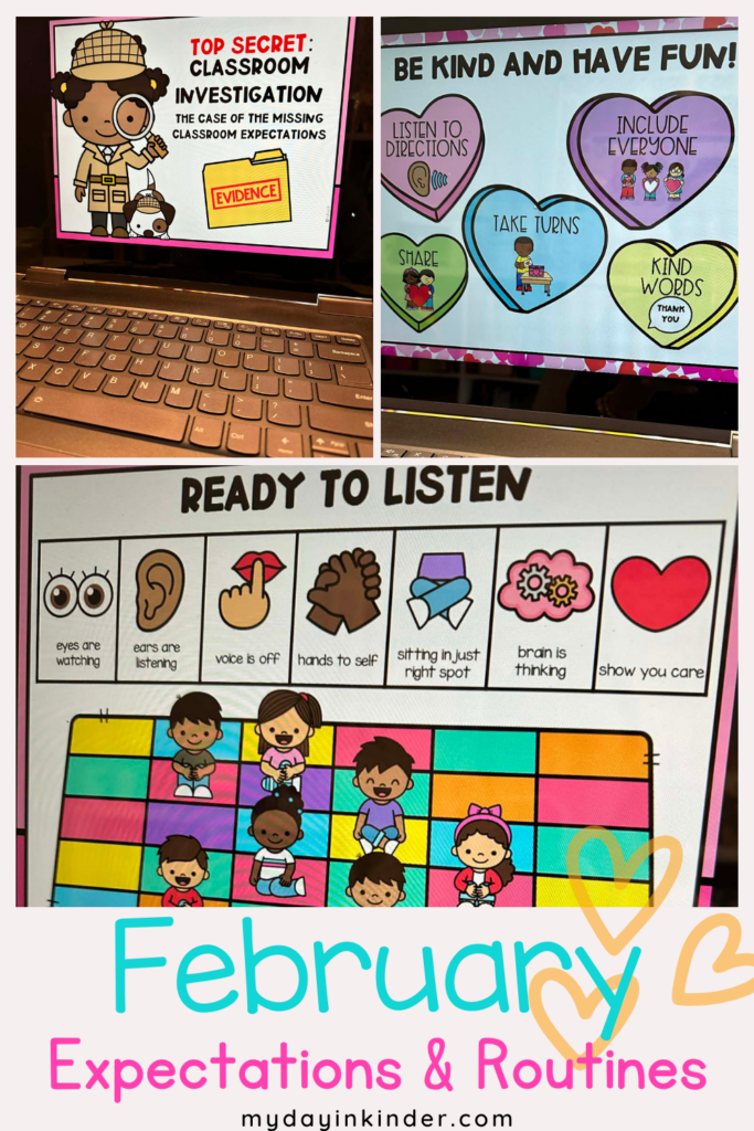 February Expectations & Routines pin image