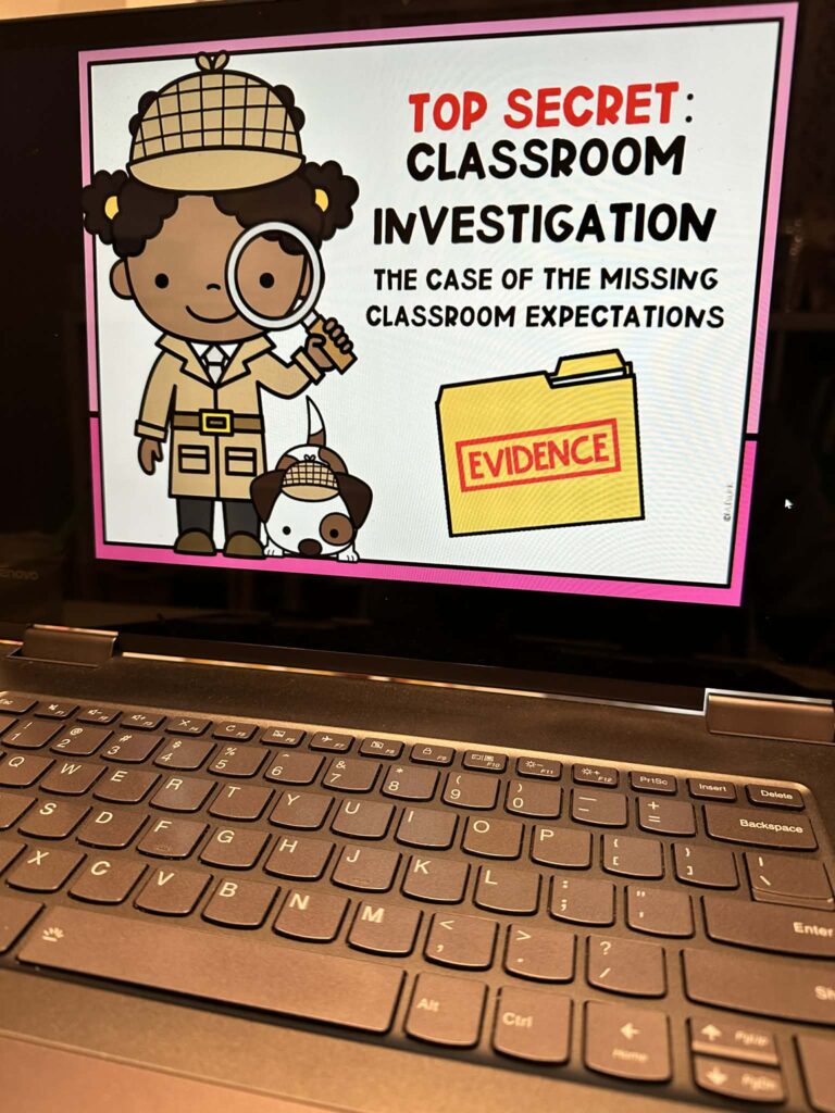 February Expectations & Routines detective activity 