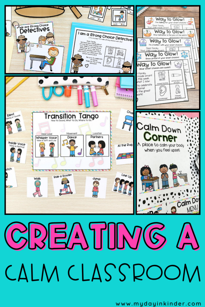 create a calm classroom pin image