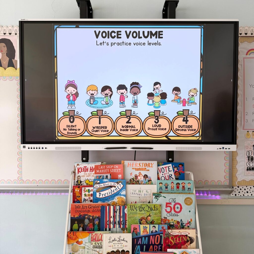 voice level example- simple classroom expectations