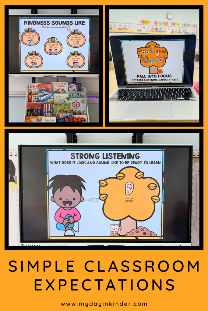 simple classroom expectations pin image